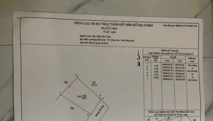 1T8 Bửu Hòa đg 4m ô tô sổ riêng thổ cư còn bớt cho khách thiện chí