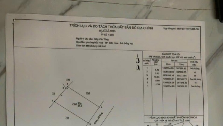 1T8 Bửu Hòa đg 4m ô tô sổ riêng thổ cư còn bớt cho khách thiện chí