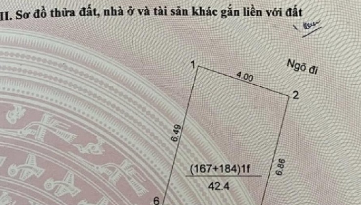 ĐẤT LỘC VƯỢNG KHÍ - SỔ ĐẸP MÊ LI - CHỦ NHÀ THIỆN CHÍ - GIÁ THÌ MỀM NHŨN 42M CHỈ 2TỶ85