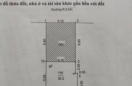 73M2 ĐẤT - NGÕ Ô TÔ - PHỐ HOÀNG ĐẠO THÀNH - THANH XUÂN - MẶT TIỀN 6.5M - PHÙ HỢP XÂY CAO TẦNG VP HOẶC CCMN