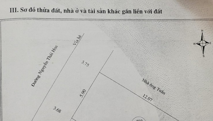 Bán Nhà MT Nguyễn Thái Học P.Ngô Mây Quy Nhơn , 71,2m2 , Cấp 4, Giá 11 Tỷ