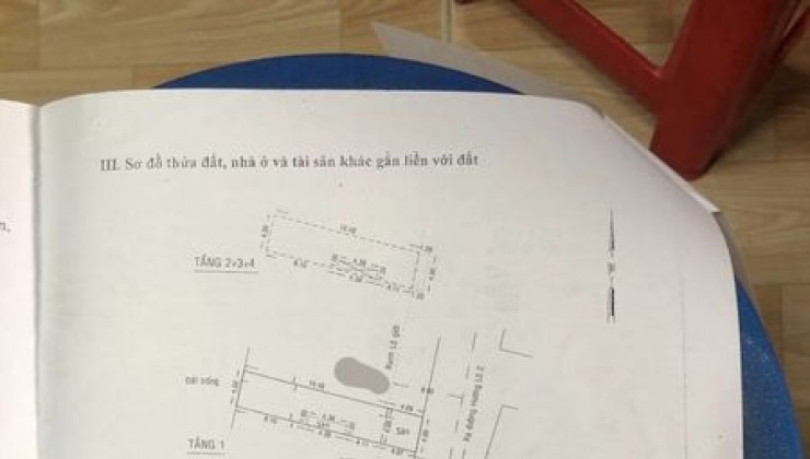 Bán căn hộ dịch vụ mặt tiền hẻm 6m đường Hương Lộ 2 ,  Bình Tân , dt 4 x 21 .