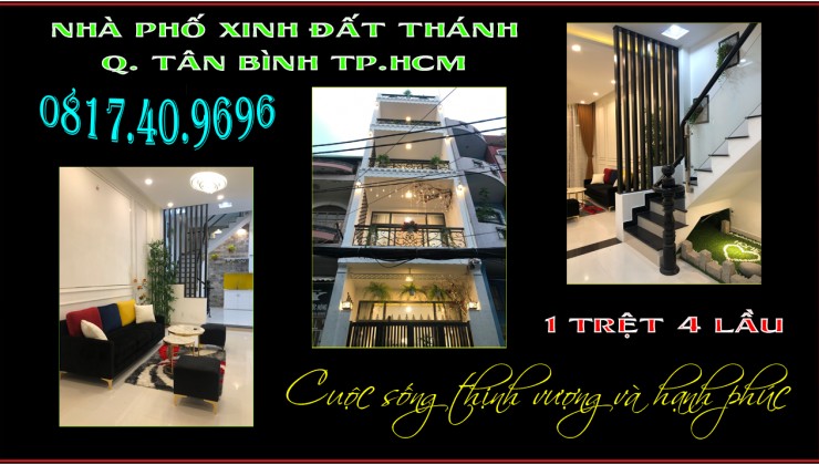 Sở hữu nhà đẹp rẻ 4 x 11m 1 trệt 4 lầu Đất Thánh Tân Bình TP.HCM