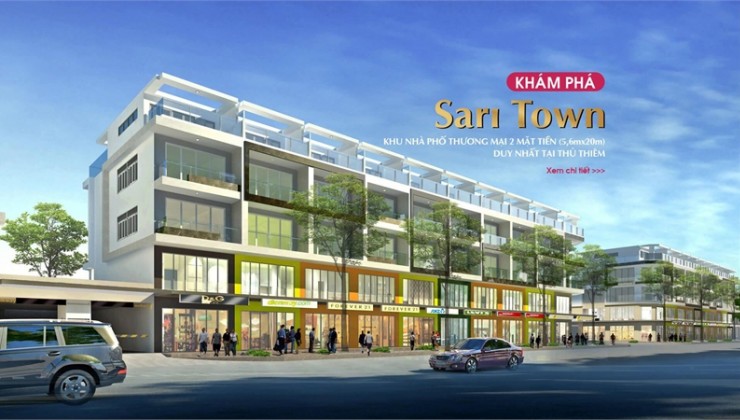 Shophouse Saritown cho thuê - Diện tích rộng 5.7x20m, giá 90 triệu/tháng