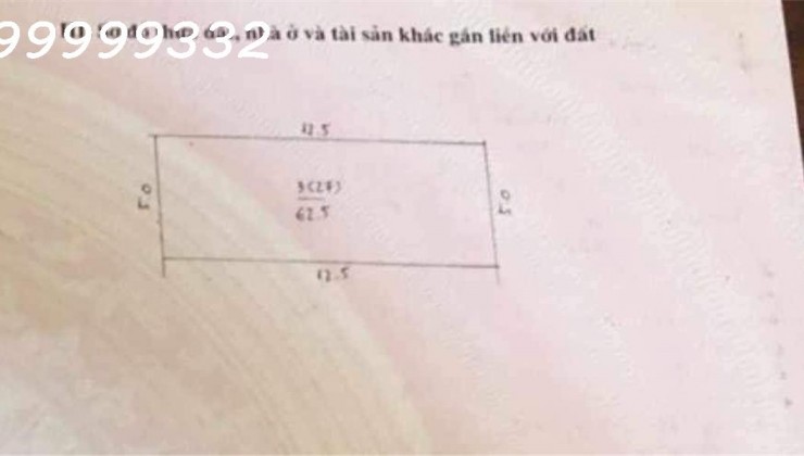 Bán đất Cầu Bươu, Thanh Trì, 62,5 m2, mặt tiền 5m, 5.6 tỷ, lô góc, ngõ ô tô, kinh doanh