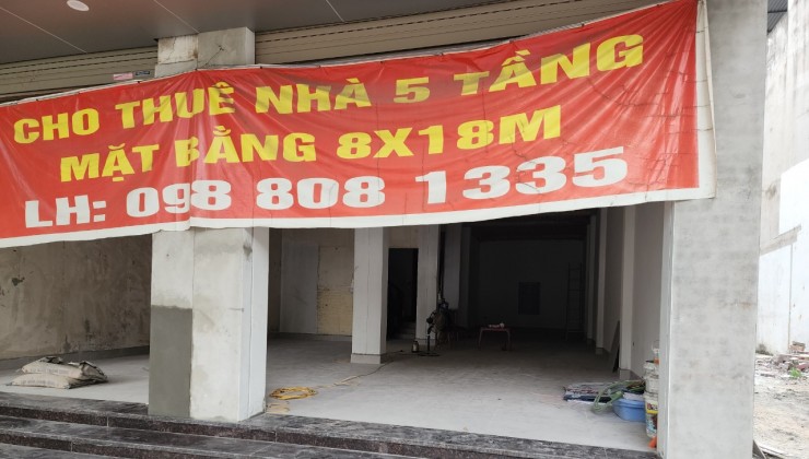 Chính chủ Cho thuê toà nhà 5 tầng gồm 2 lô mb liền kề MT8m làm văn phòng cửa hàng – Đường Kinh Dương Vương, Vũ Ninh, Bắc Ninh
