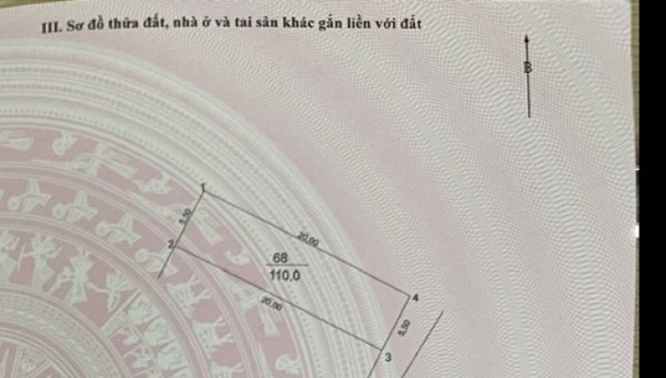 BÁN ĐẤT TẶNG NHÀ C4 TỨ  HIỆP - THANH TRÌ 110M2, MT 5.5 MÉT, GIÁ 4.75 TỶ, Ô TÔ ĐỖ CỬA.