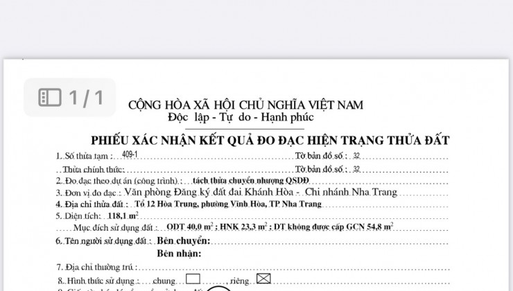 ** Bán đất Ven Biển Nha Trang - Đường Oto - Gần Bến Xe - Cách Hòn Chồng chỉ 2km - Sổ Đỏ