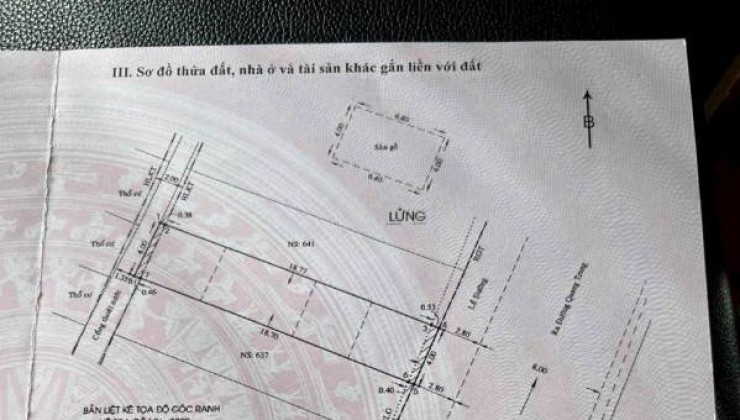 Bán nhà Mặt Tiền đường Tân Sơn,Gò Vấp,76m2,HĐ thuê 20 triệu,công chứng ngay