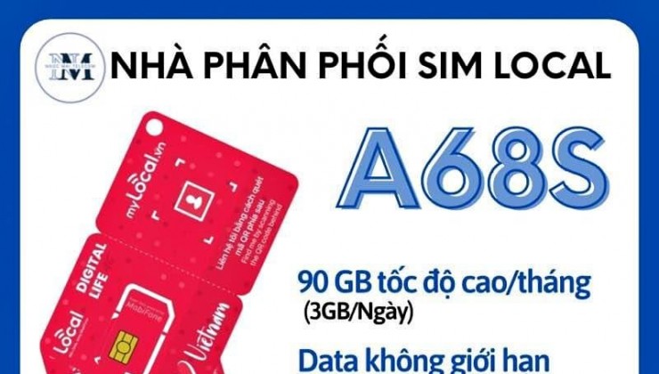 Sim 4G Mobifone Local A68S - Data không giới hạn