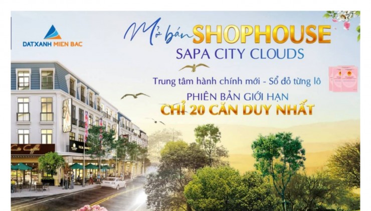 Chính chủ căn 100m2 áp góc dự án Sapa City Cloud- giá rẻ nhất thị trường 5,x tỷ/lô 100m2, 4 tầng