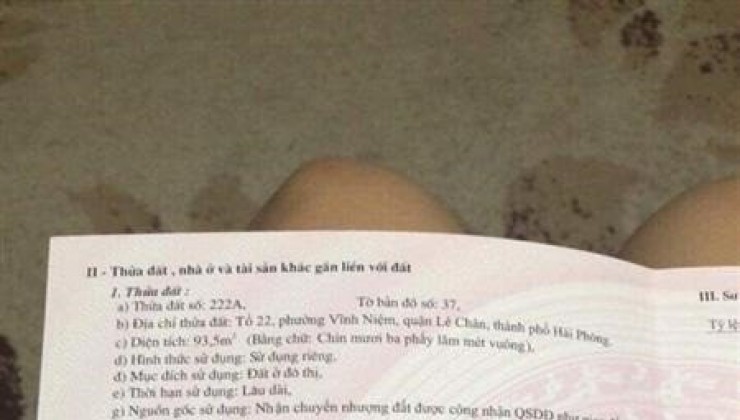 Bán đất mặt đường Khúc Thừa Dụ 2, diện tích 94m, MT4.8m, GIÁ 3.95 tỉ cực đẹp