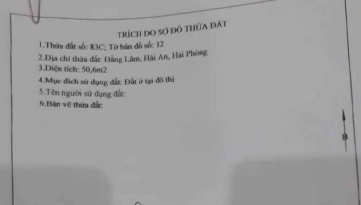 Bán đất lô góc cực đẹp Kiều Sơn, diện tích 51m GIÁ 1.8 tỉ