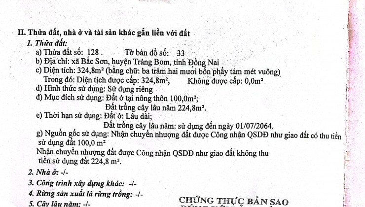 Cần Bán Căn Nhà và 9 Phòng Trọ Đang Kinh Doanh Thu Nhập Ổn Định Tại Xã Bắc Sơn - Huyện Trảng Bom