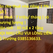 Cần cho thuê nhà riêng 2 PN ( mặt ngõ ) Đường Trần Khát Chân, Phường Thanh Nhàn, Quận Hai Bà Trưng, Hà Nội