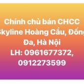 CHÍNH CHỦ BÁN CĂN GÓC 601 TÒA NHÀ SKYLINE 36 PHỐ HOÀNG CẦU ĐỐNG ĐA, HÀ NỘI