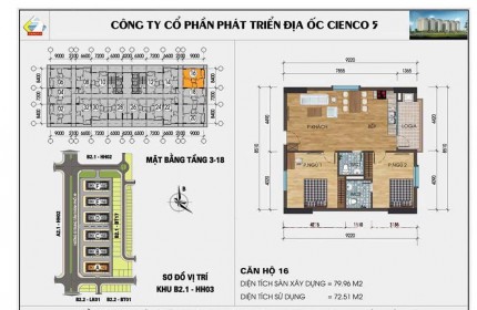 CĂN HỘ GIÁ RẺ THANH HÀ CIENCO ,70M2, VIEW HỒ , TÒA MỚI HH02E, 2 NGỦ, 2WC, GIÁ NHỈNH 1,7 TỶ