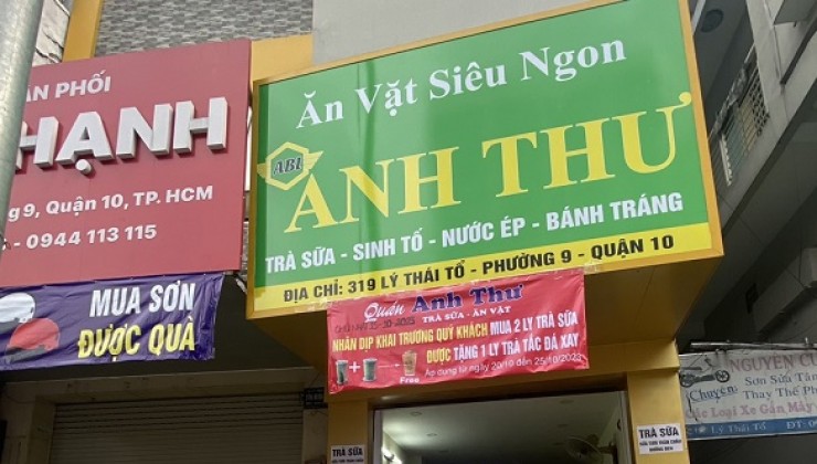 Do về quê nên cần sang gấp mặt bằng Mặt Tiền 319 Lý Thái Tổ, P9, Quận 10