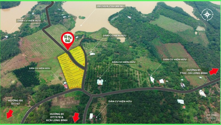 Chính chủ bán gấp lô đất view hồ  240m2 sẵn sổ 100m2 thổ cư tại Bình Phước chỉ 360tr