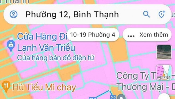 BÌNH THẠNH - 74M2 - (5,5x13,5) - SỔ VUÔNG A4  - CÁCH XE TẢI 15M - CÁCH MT 50M - CHỈ 4,7 TỶ.