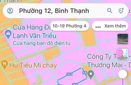 BÌNH THẠNH - 74M2 - (5,5x13,5) - SỔ VUÔNG A4  - CÁCH XE TẢI 15M - CÁCH MT 50M - CHỈ 4,7 TỶ.