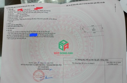 ✅ BÁN ĐẤT ĐẤU GIÁ VIÊN NỘI, VÂN NỘI - LÔ GÓC - 100M - VỊ TRÍ ĐẦU TƯ