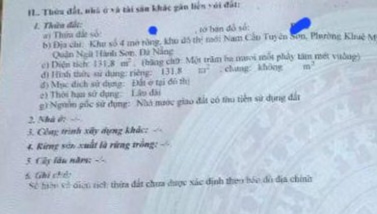 Bán đất 2MT đường Doãn Kế Thiện &Tuy Lý Vương, Ngũ Hành Sơn, Đà Nẵng