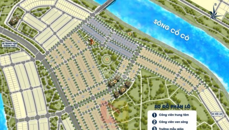 ► Đất Biệt thự 300m2 MT đường 7.5 KĐT Ven Sông Hoà Quý, gần Sông, Công Viên