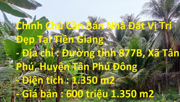 Chính Chủ Cần Bán Nhà Đất Vị Trí Đẹp Tại Xã Tân Phú, Huyện Tân Phú Đông Tiền Giang