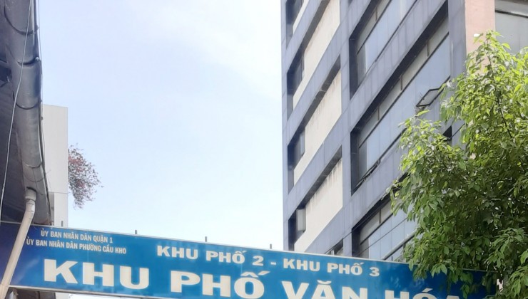 Nhà 2 tầng nở hậu gần hẻm ÔTô đường Nguyễn Cảnh Chân P. Cầu Kho Q1. Giá 4,2 tỷ TL