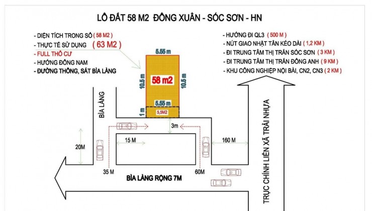 Hơn 700tr mặt tiền rộng cạnh bìa làng tại Thôn Tuyền-Đông Xuân-SS đường thông thoáng