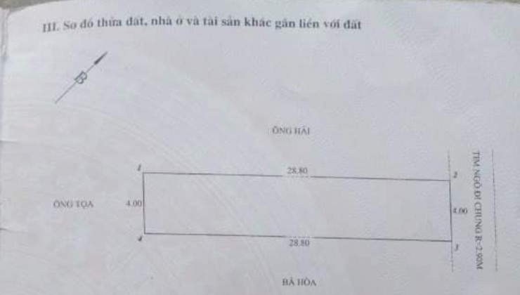 Bán đất tuyến 2 Khúc Thừa Dụ, diện tích 242m GIÁ 9.68 tỉ đường 6m