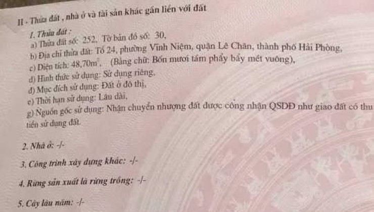 Bán đất mặt ngõ 47 Khúc Thừa Dụ, diện tích 49m lô góc GIÁ 2.35 tỉ ô.tô qua lại