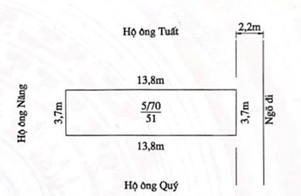 Bán nhà Trung Lực, diện tích 51m 3 tầng GIÁ 2.3 tỉ gần Chợ Đằng Lâm