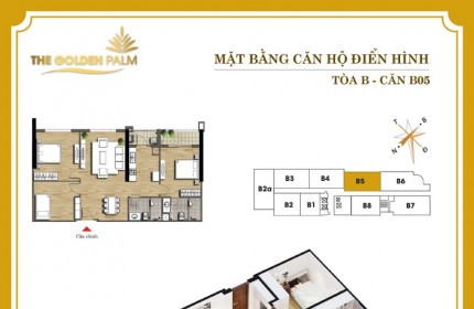 ✨CC GOLDEN PALM Lê Văn Lương - 101m2, 3 NGỦ, 2 LÔ GIA, TẦNG TRUNG  - 6.39 TỶ