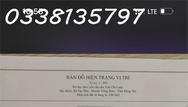 CHÍNH CHỦ BÁN GẤP LÔ ĐẤT VỊ TRÍ ĐẸP Tại Trảng Bom, Đồng Nai