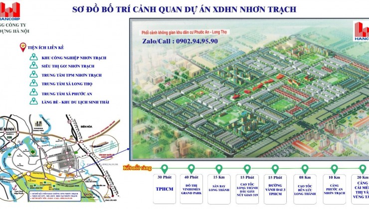 Cắt lỗ sâu - Bán gấp nền đất dự án XDHN Nhơn Trạch Đồng Nai 149m2 Full Thổ