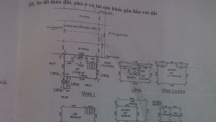 Bán tòa nhà 95 Nguyễn Đình Chiểu & Trương Định P6 Q3 - Hầm 10 tầng. HĐThuê 14000$/Tháng