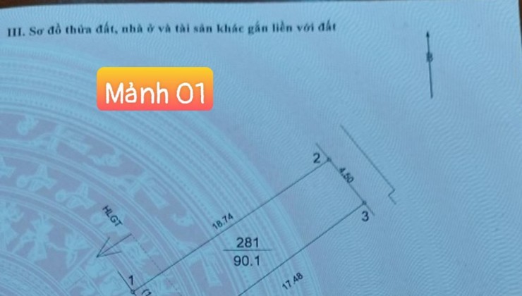 CHÍNH CHỦ CẦN BÁN ĐẤT TẠI THÔN ĐẠI TẢO, XÃ ĐẠI THÀNH, HUYỆN QUỐC OAI, TP.HÀ NỘI