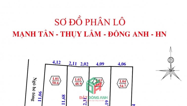 Bán đất Thuỵ Lâm Đông Anh giá cực rẻ chỉ nhỉnh 800tr