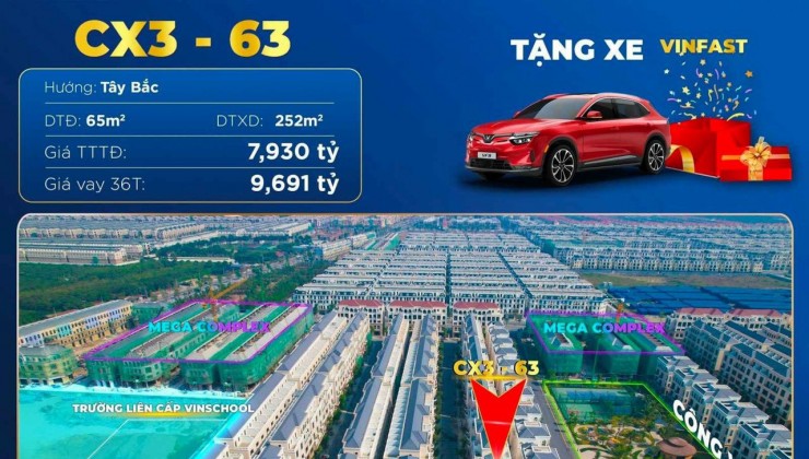 Duy nhất căn Cọ Xanh 52m2 tặng xe VF8. Giá 6.5 tỷ. Cập nhật quỹ căn Ocean Park 2