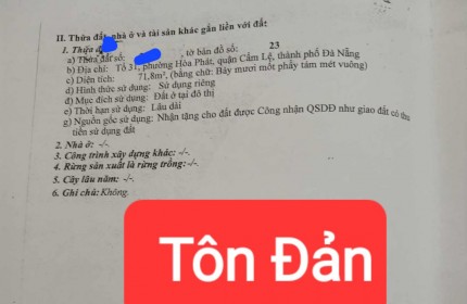 Chào bán đất K546 Tôn Đản thông Nguyễn Công Triều