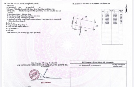 MÃ 966 – 967 (NH22-23): BÁN 2 LÔ ĐẤT MẶT TIỀN TL8, KẾT NỐI KHÁNH VĨNH, NINH HÒA