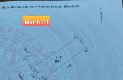 CHÍNH CHỦ CẦN BÁN ĐẤT TẠI THÔN ĐẠI TẢO, XÃ ĐẠI THÀNH, HUYỆN QUỐC OAI, TP.HÀ NỘI