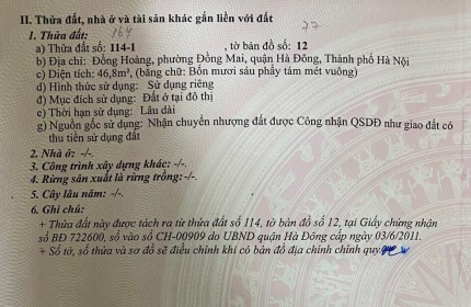 Bán đất quận Hà Đông ngay chân cầu Mai Lĩnh