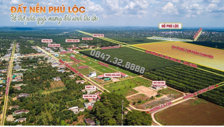 Gọi ngay 0847.328.888 để nhận thông tin Lô đẹp tại KDC Phú Lộc, Krông Năng