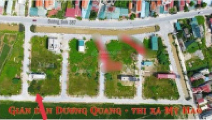 Bán lô góc 2 mặt tiền, giãn dân Dương Quang, Mỹ Hào. Giá 1,9xx tỷ