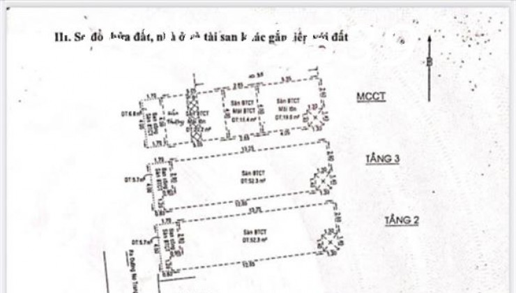 Bán nhà 3 tầng + sân thượng Nơ Trang Long, P13, Q. Bình Thạnh, SHR 62m2 (4*15,2) DTSD 218,4m2