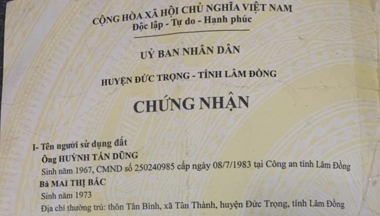 Khai Xuân đầu năm  - Lô Đất Đẹp Tại Thôn Tân Bình, Xã Tân Thành, Huyện Đức Trọng