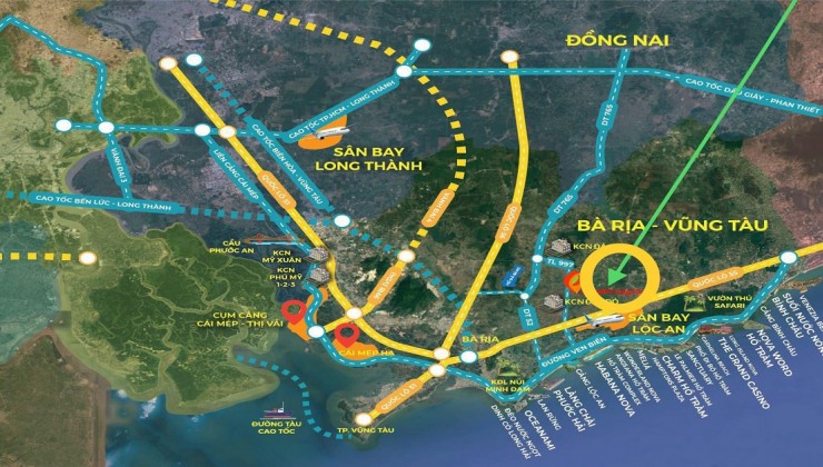 699 triệu đến 839 triệu có nền MẶT TIỀN ĐƯỜNG tại Bà Rịa Vũng Tàu thông ra biển Lộc An 10 phút